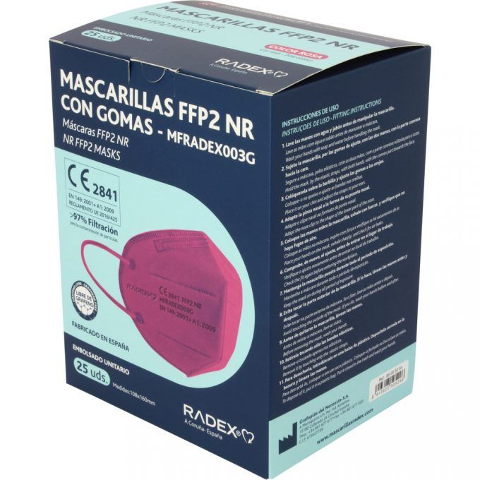 mascarilla fpp2 rosa